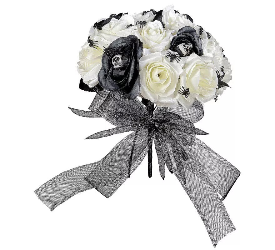 Translation missing: es.Ramo de Flores de Novia Cadáver con Calaveras y Arañas