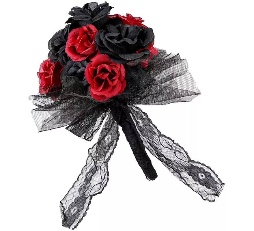 Ramo de Rosas rojas y negras