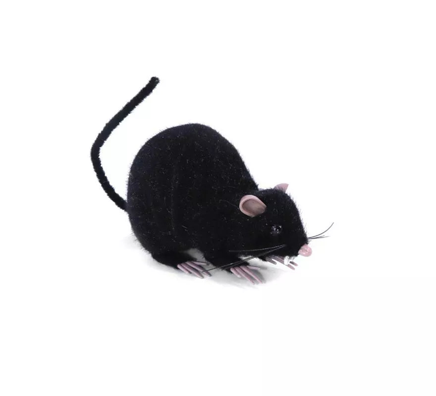 Translation missing: es.Ratón liso negro de 14 cm