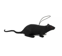 Ratón negro con cuerda de 11 cm