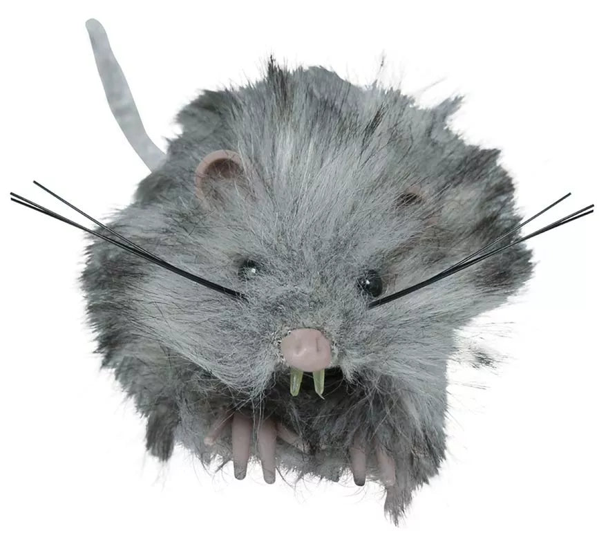 Translation missing: es.Ratón Peludo gris de 11 cm