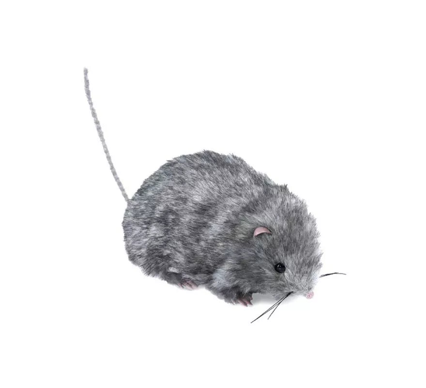 Translation missing: es.Ratón peludo gris de 27 cm