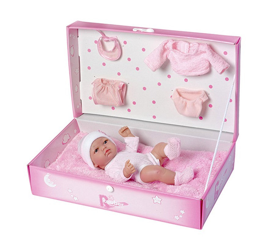 Translation missing: es.Muñeca Reborn Niña Trousseau 25 cm en baúl