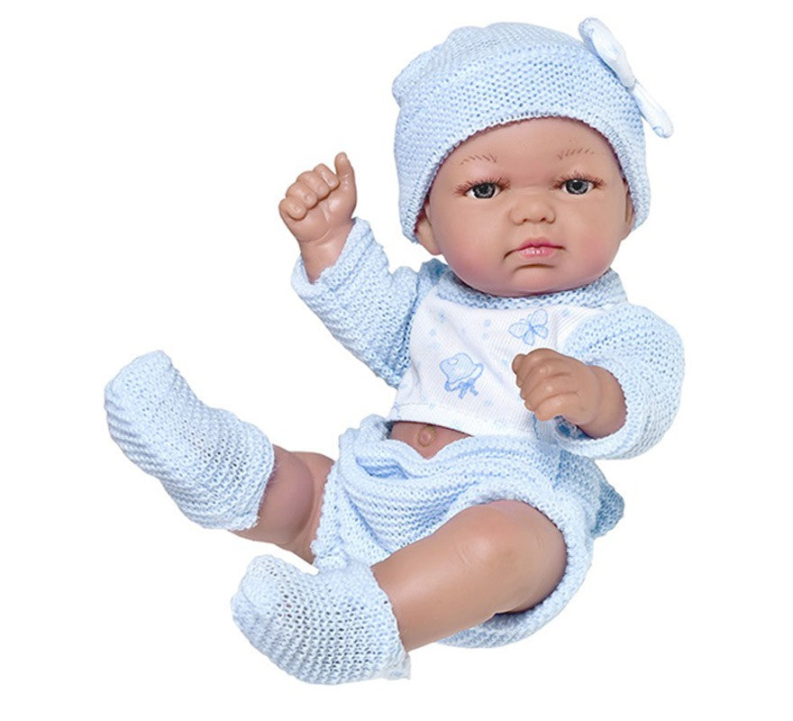 Translation missing: es.Muñeco Reborn Niño Lana Celeste 25 cm