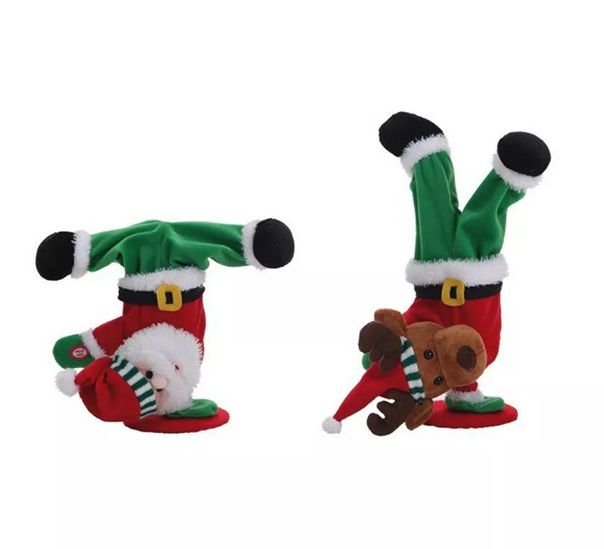 Translation missing: es.Reno y Papá Noel Raperos con Pilas de 35 cm