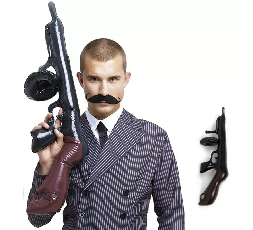 Translation missing: es.Rifle de Gánster Hinchable negro de 80 cm