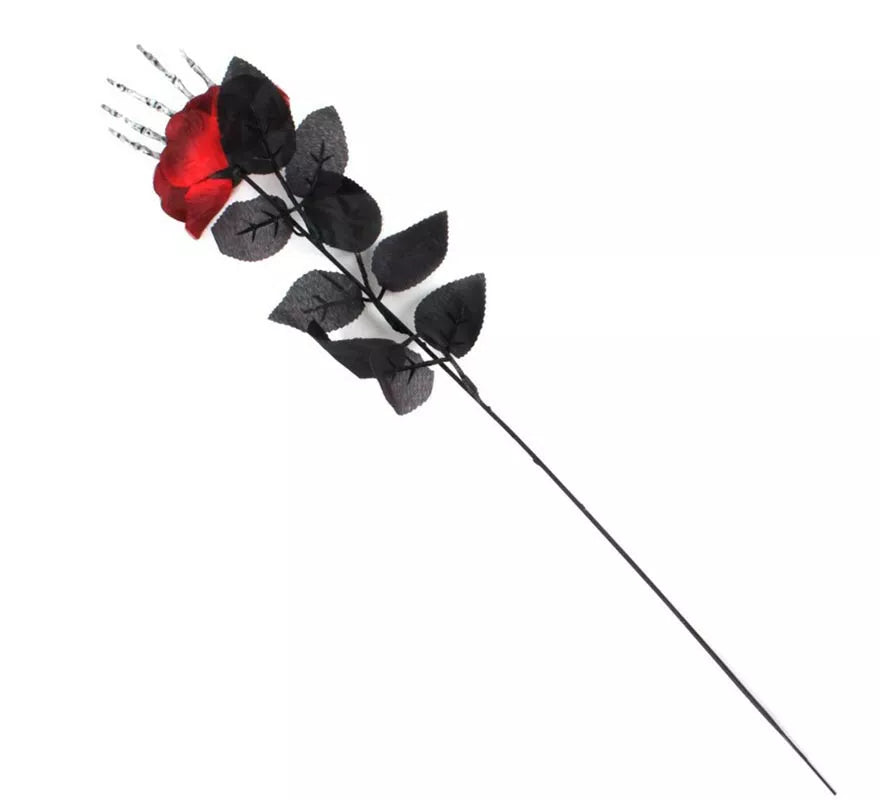 Translation missing: es.Rosa con mano de esqueleto decorativa