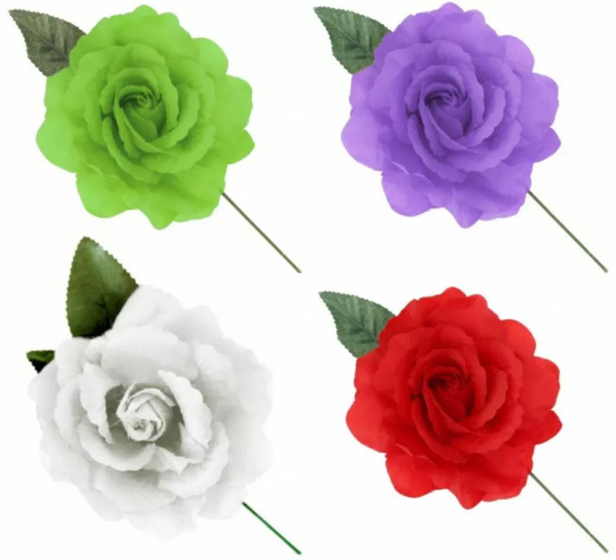 Translation missing: es.Rosa de Sevillana o Chulapa con varilla de 15 cm en varios colores