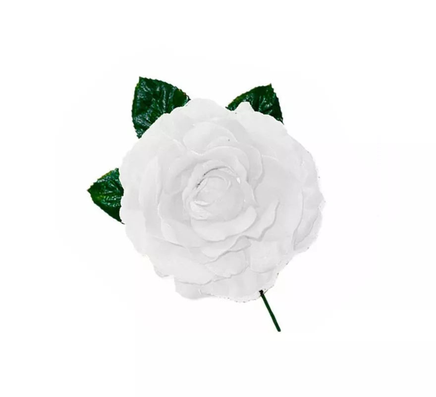 Translation missing: es.Rosa Flamenca pequeña blanco de 8 cm