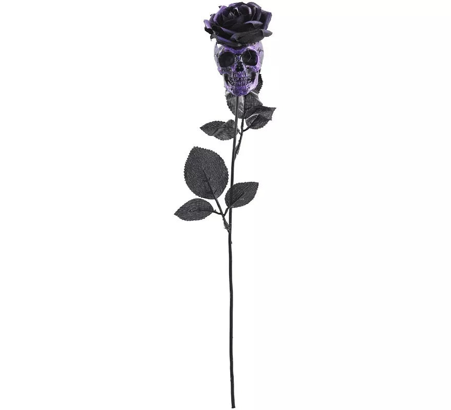 Translation missing: es.Rosa negra con Calavera morada