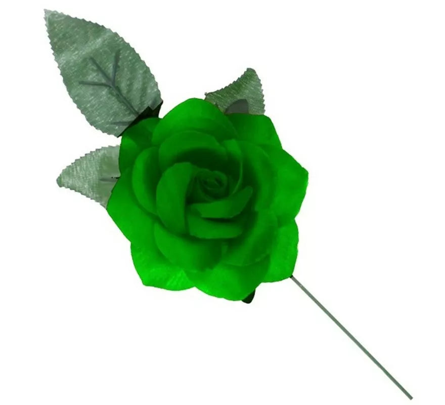 Translation missing: es.Rosa Sevillana o Chulapa verde con varilla de 8 cm