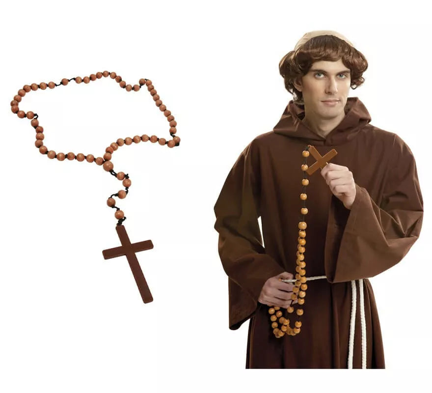 Translation missing: es.Rosario de Madera con Cruz