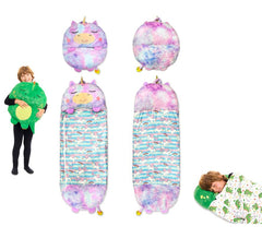Saco de Dormir con Cojín Unicornio iridiscente de 165 cm