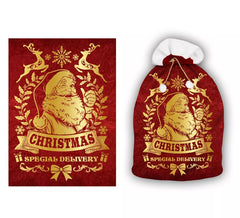 Saco rojo y dorado de Papá Noel de 60x95 cm
