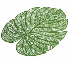Salvamantel Hoja verde de PVC de 45 cm