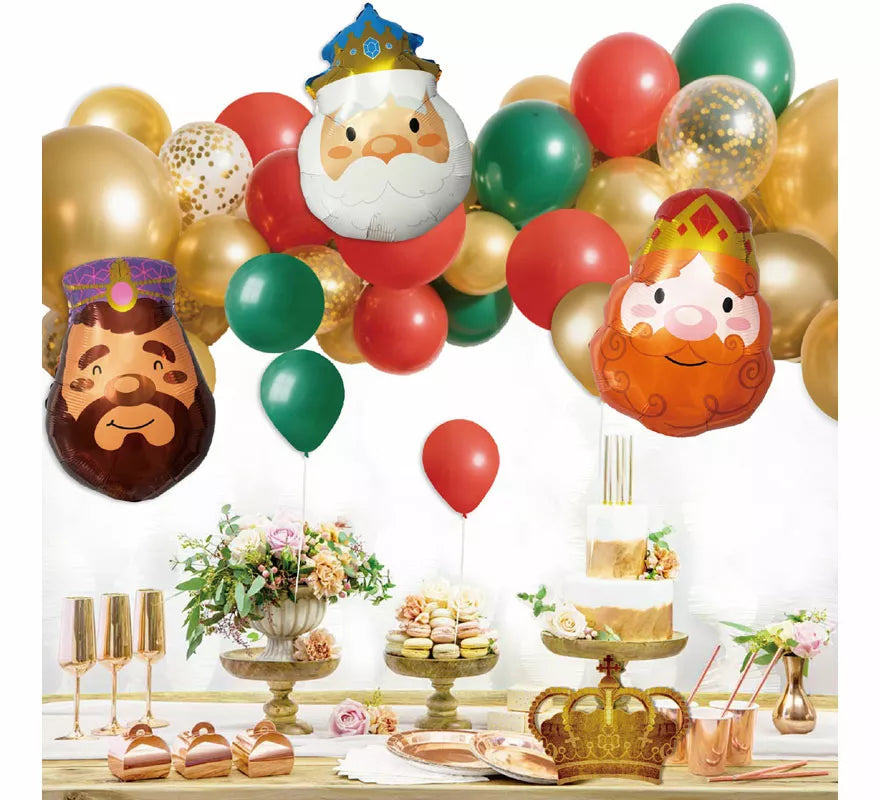 Set 30 Pcs Guirnalda de Globos Reyes Magos