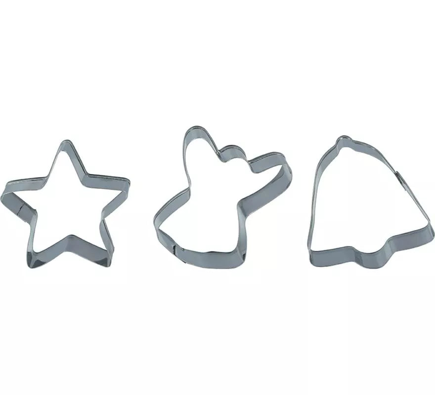 Translation missing: es.Set de 3 Moldes Metálicos Navideños para Galletas de 5 cm