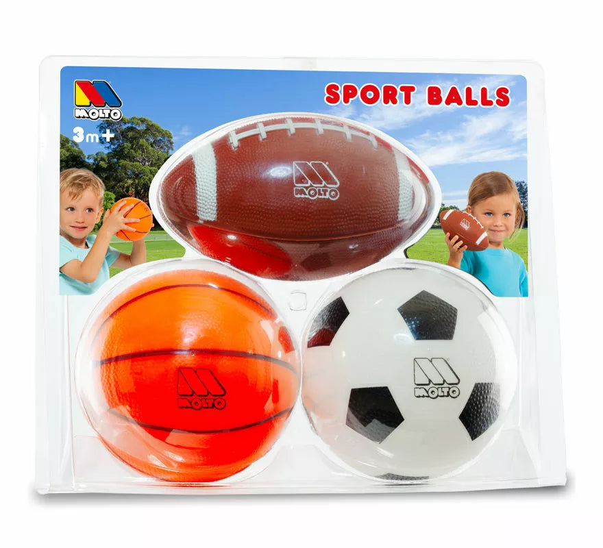 Set de 3 Pelotas de Deporte