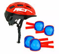 Set de Casco y Protecciones rojo