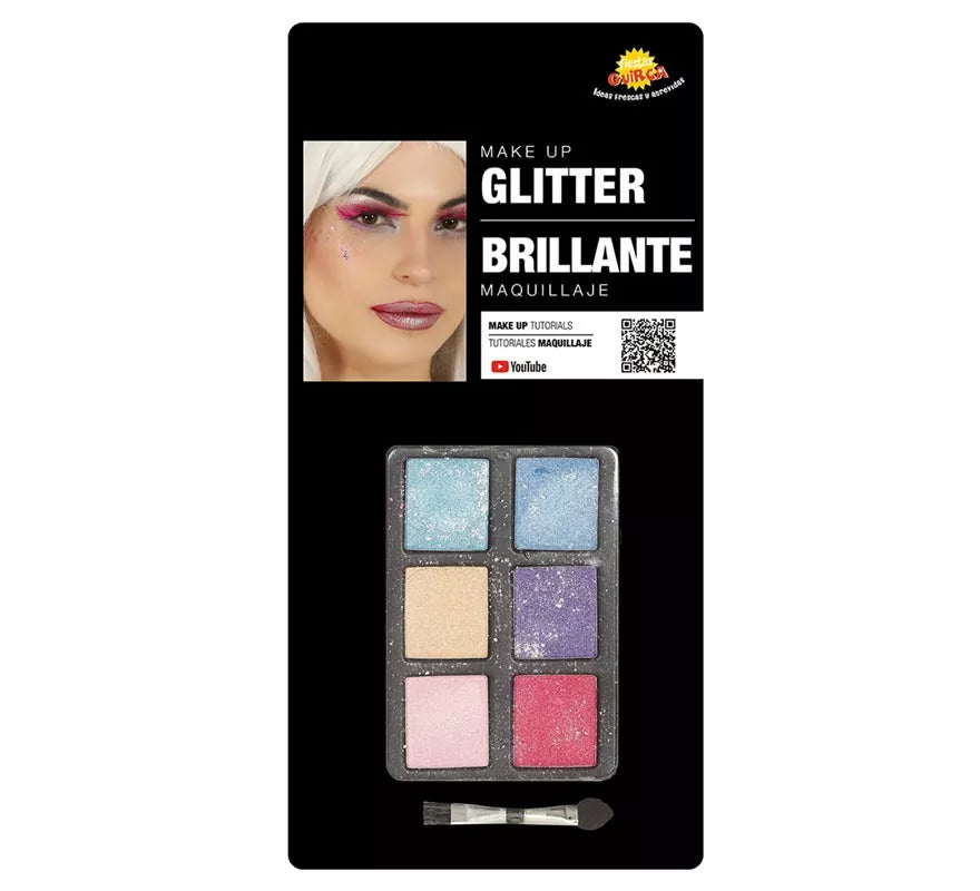 Translation missing: es.Set de Maquillaje con 6 Colores con Glitter y Pincel