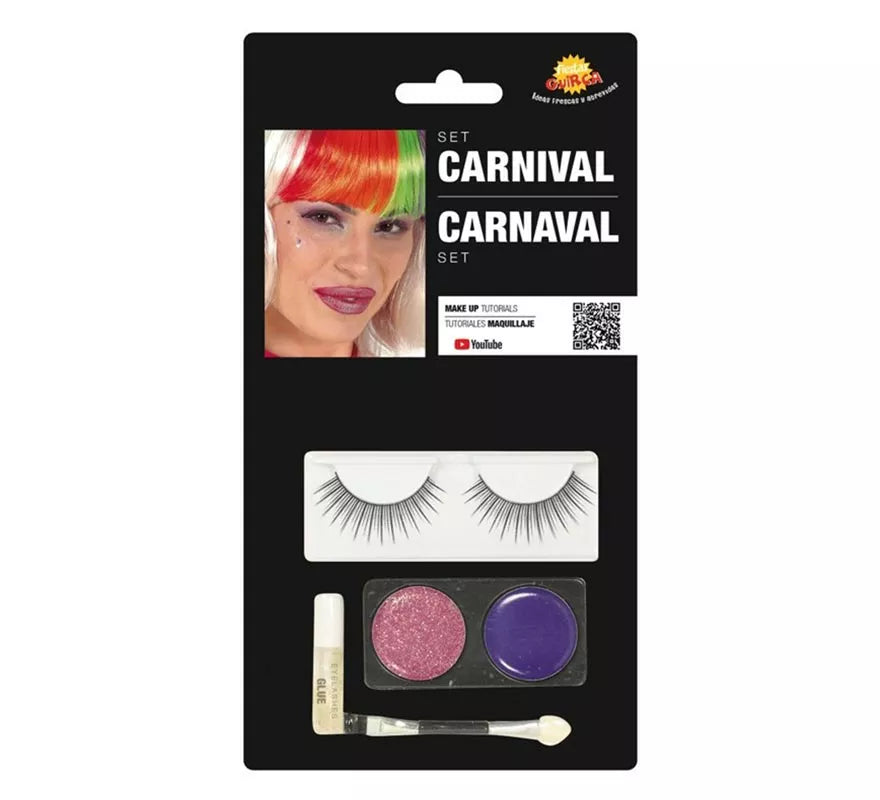 Translation missing: es.Set de Pestañas con Maquillaje Lila y Rosa