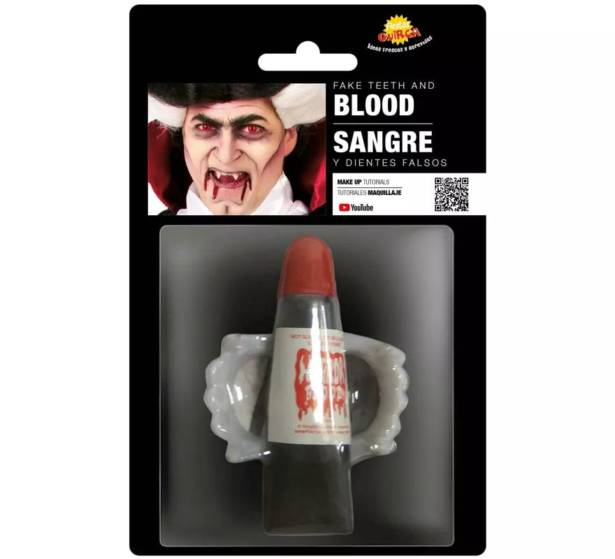 Translation missing: es.Set de sangre y dientes de Vampiro para Halloween