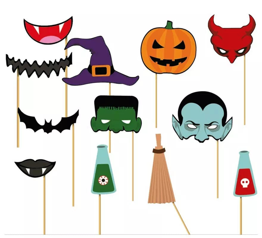 Translation missing: es.Set Photocall Halloween 12 Pcs
