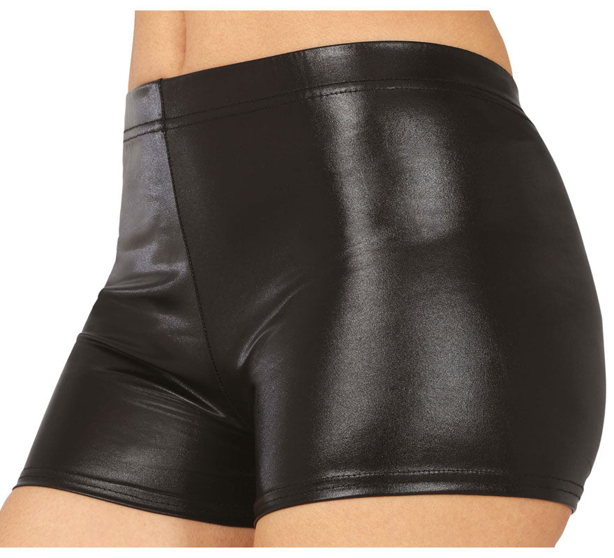 Translation missing: es.Shorts Metálicos negros corto para mujer