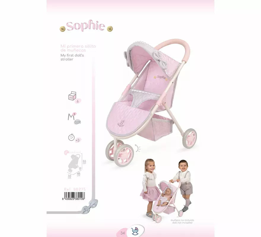Silla de Muñecas de hasta 50 cm de 3 ruedas