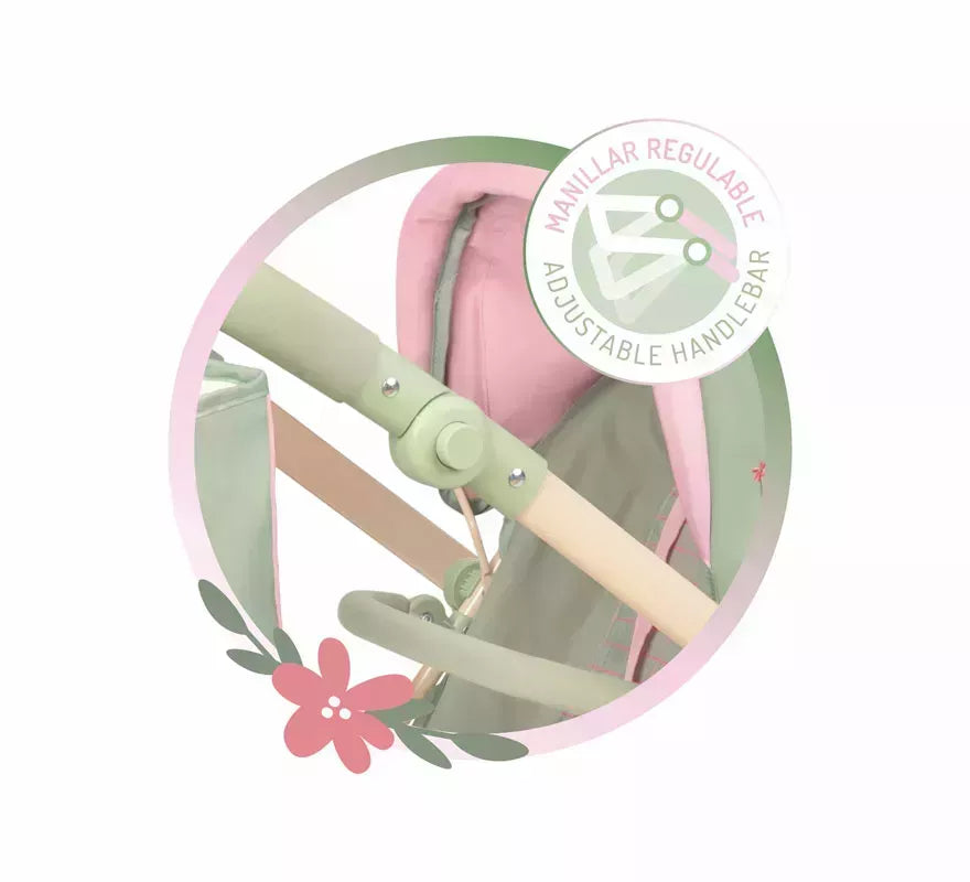 Silla de Muñecas de hasta 52 cm Multiposición Gemelar Plegable