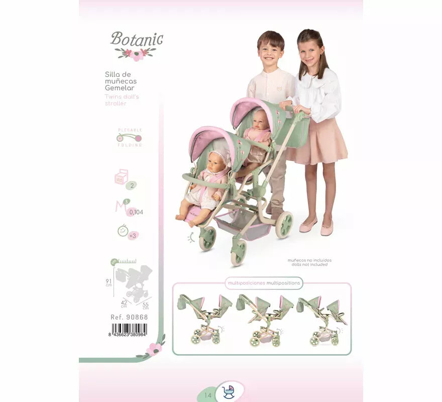 Translation missing: es.Silla de Muñecas de hasta 52 cm Multiposición Gemelar Plegable