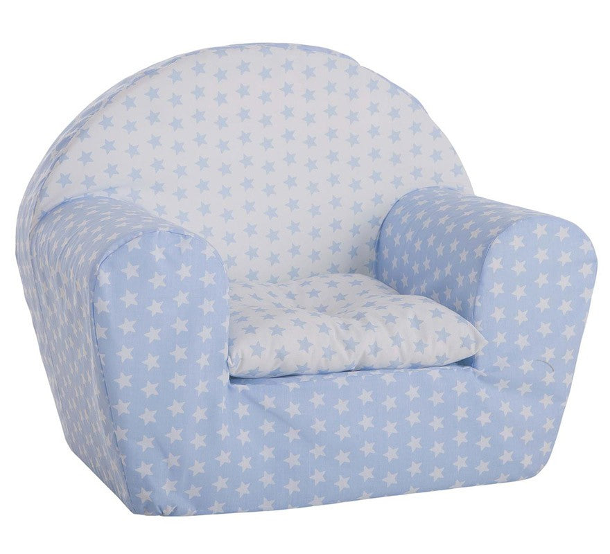 Sillon Azul Estrellas Con Cojin