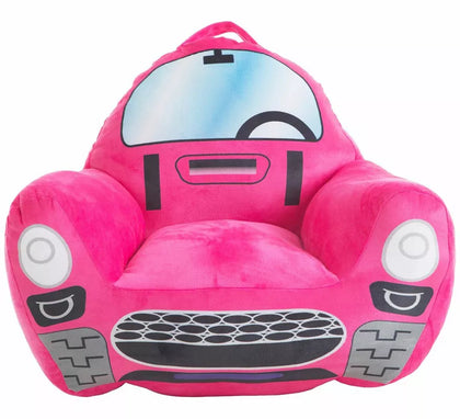 Sillón Coche fucsia infantil de 52x48x51 cm