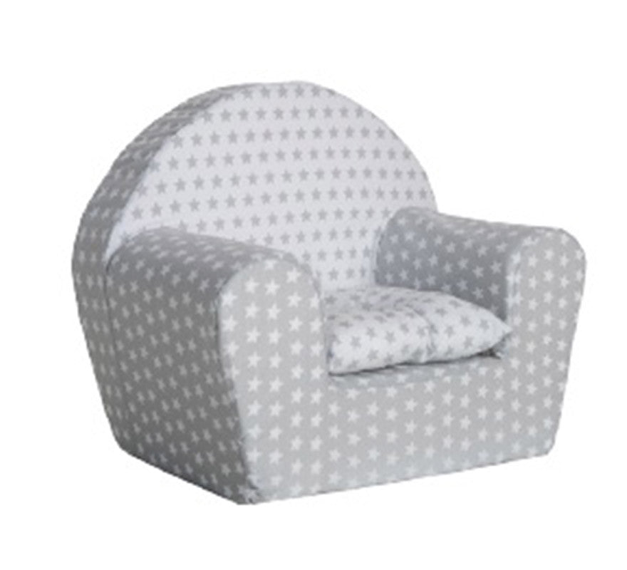 Translation missing: es.Sillón Estrellas gris y Blanco con Cojín