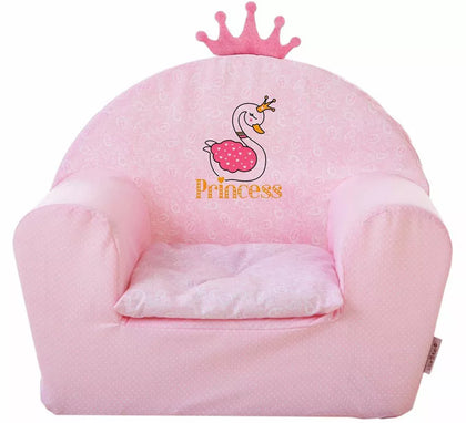 Sillón Princesa Corono rosa infantil