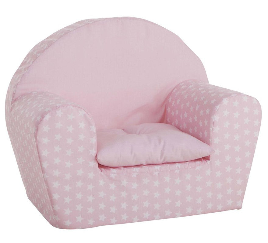 Sillon Rosa Estrellas Con Cojin