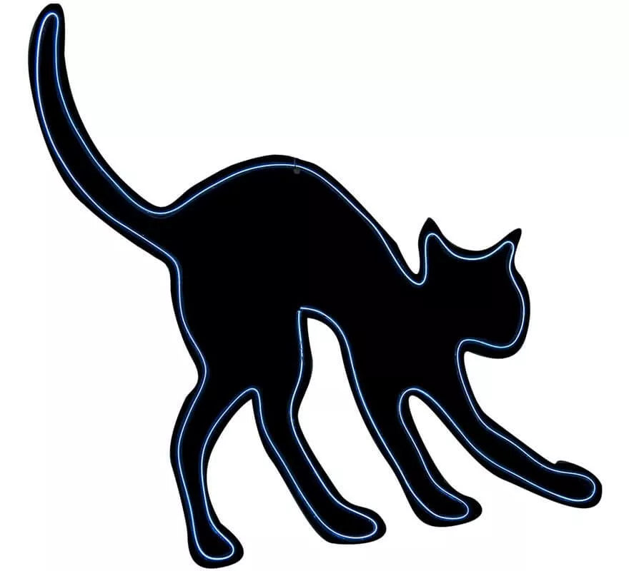 Translation missing: es.Silueta de Gato Fluorescente 44x36 cm