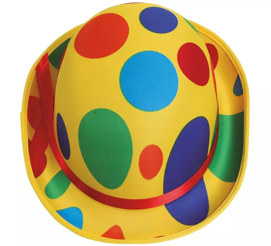 Translation missing: es.Sombrero Bombín de Payaso a lunares de colores