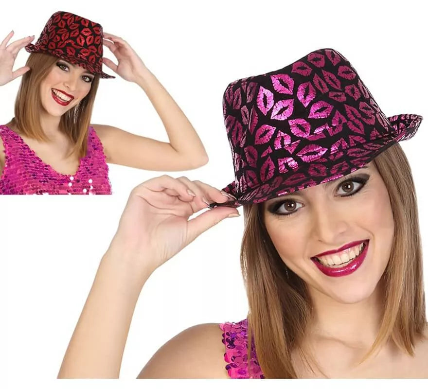 Translation missing: es.Sombrero con estampado de Labios en 2 colores surtidos