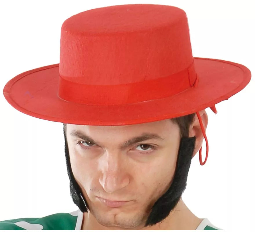 Translation missing: es.Sombrero Cordobés de fieltro rojo para Fiestas