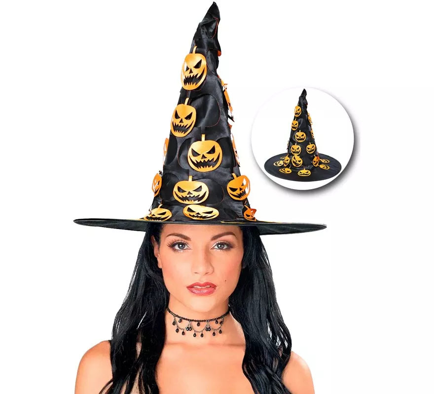 Translation missing: es.Sombrero de Bruja con Calabaza Colgante
