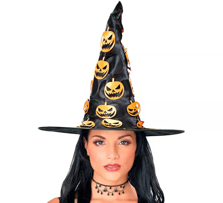 Translation missing: es.Sombrero de Bruja con Calabaza Colgante