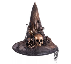 Sombrero de Bruja con Calaveras de 45x45x40 cm