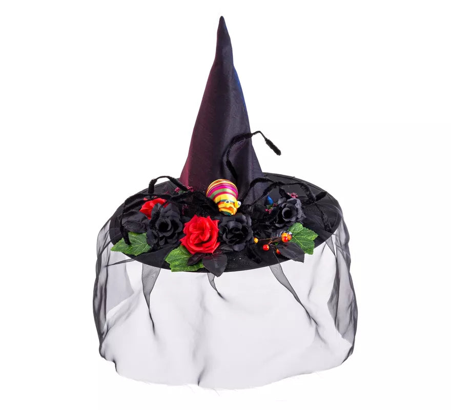 Translation missing: es.Sombrero de Bruja con Flores de 45x45x35 cm