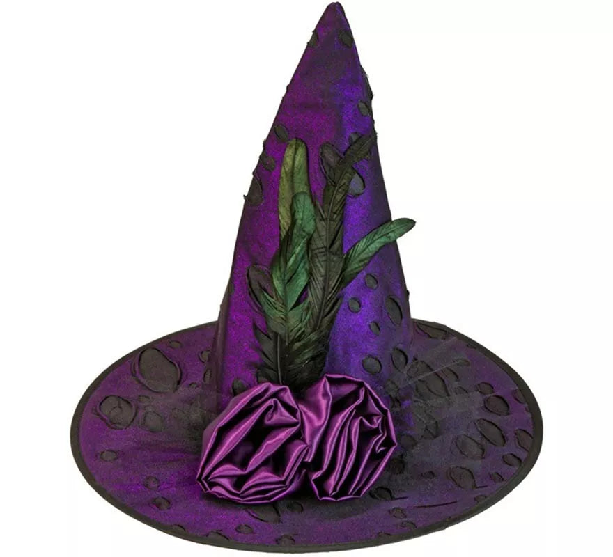 Translation missing: es.Sombrero de Bruja con Flores y Plumas