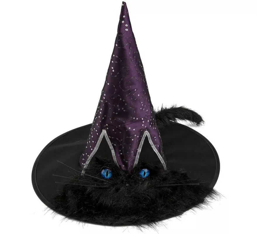 Translation missing: es.Sombrero de Bruja con Ojos y Cola de Gato