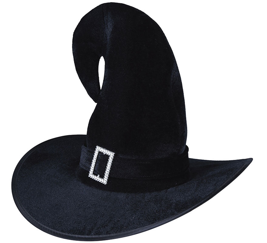 Translation missing: es.Sombrero de Bruja Curvo Negro con Evilla