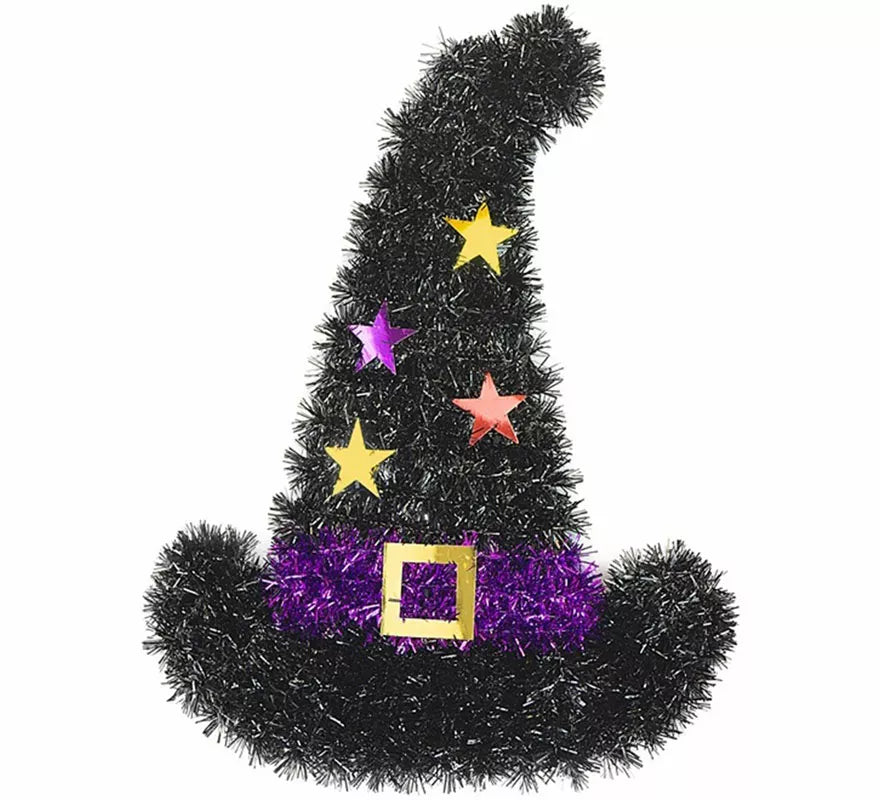 Sombrero de Bruja de Oropel 41x30 cm