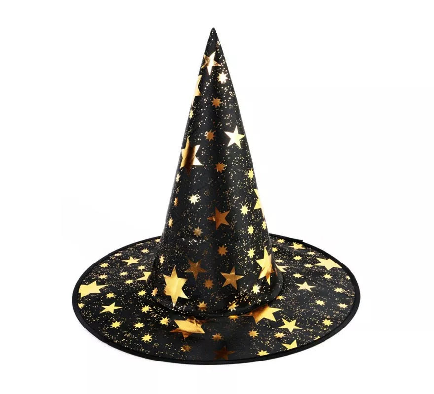 Translation missing: es.Sombrero de Bruja estrella dorada de 38x40 cm