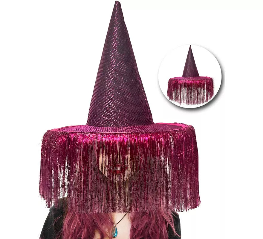 Translation missing: es.Sombrero de Bruja lila con Flecos